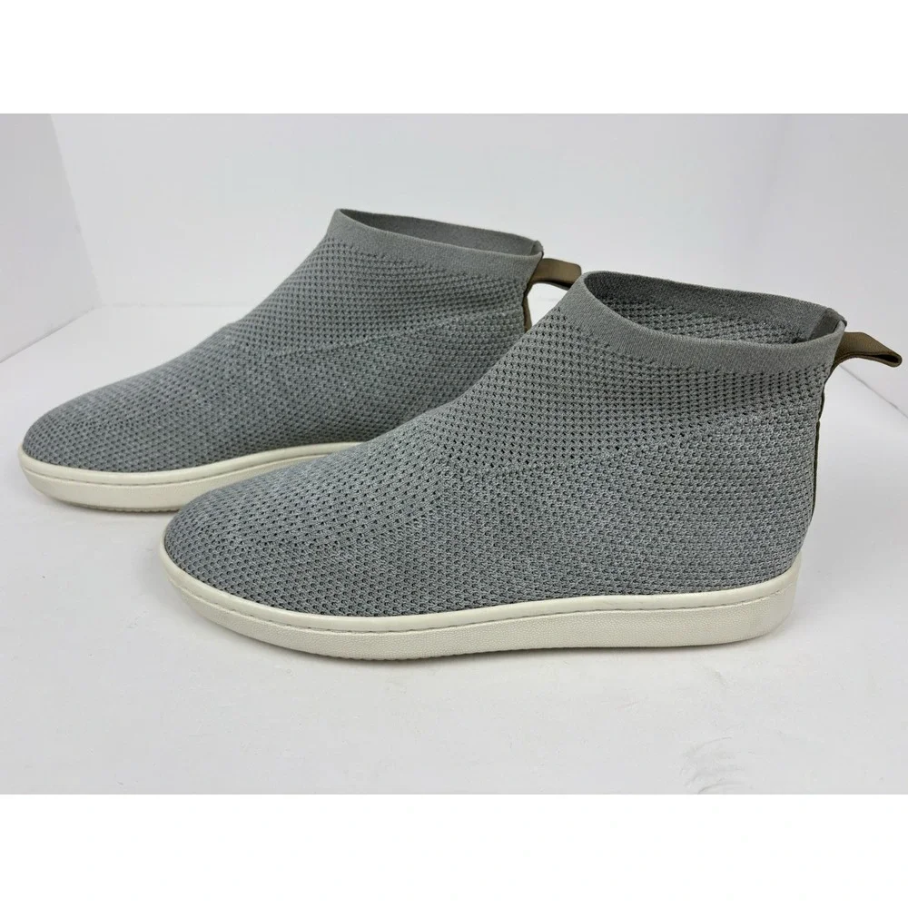 Eileen Fisher Point Recycled Knit Sneakers Shoes Gray Stretch Women's Size 9.5.